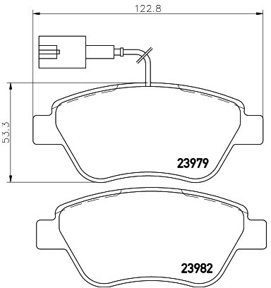 Mintex Zestaw klocków hamulcowych, hamulce tarczowe MDB2239