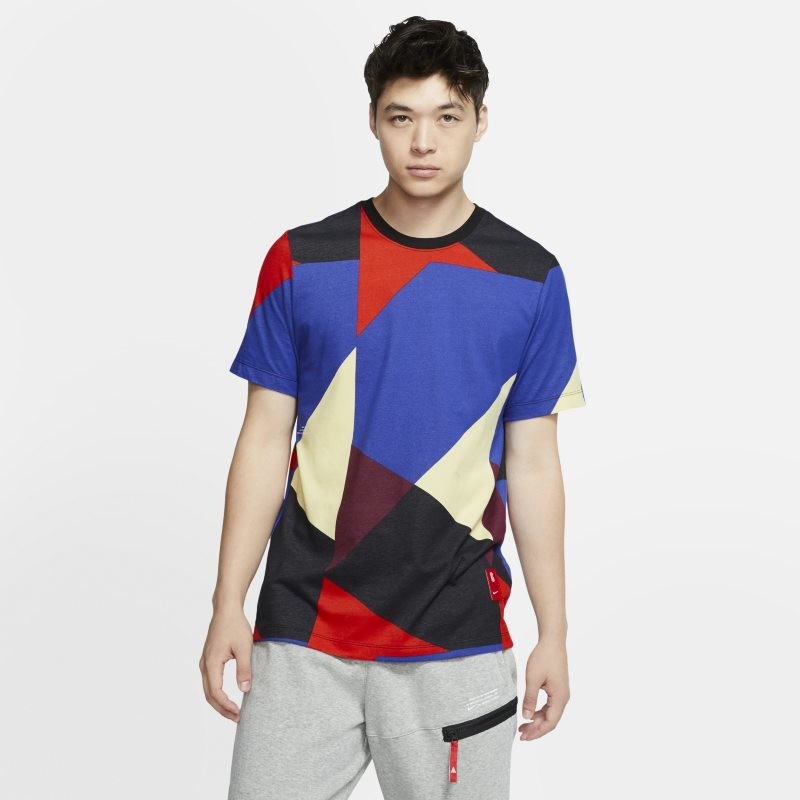 Nike Męski T-shirt do koszykówki Dri-FIT Kyrie - Niebieski CD0929-100