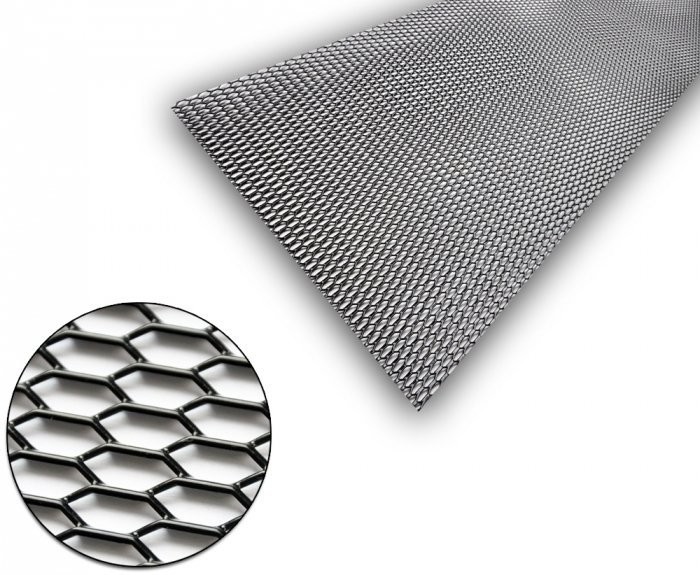 Motos Siatka tuningowa Czarna 12mm x 5mm 100cm x 40cm BL 12X5 40X100