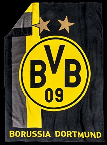 Borussia Dortmund BVB koc z flauszu z poduszką z wzorem w paski/wysokiej jakości koc do mieszkania/koc do wtulania się z paskami von  17820200