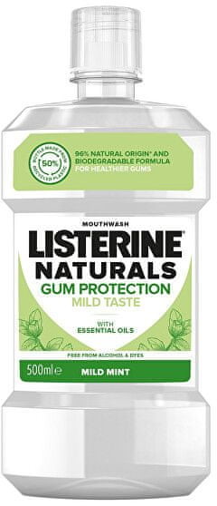 Listerine Natura l s płukania jamy ustnej z ochroną dziąseł Objętość 500 ml)