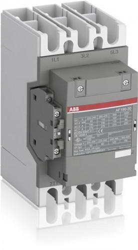 ABB Stycznik AF190-30-11-13 3-polowy Moc znamionowa AC-3: 90kW Prąd roboczy AC-3: 190A Napięcie cewki: 100-250V AC/DC Styki robocze: 3NO Styki pomocnicze: 1NC+1NO 1SFL487002R1311 AF190-30-11-13