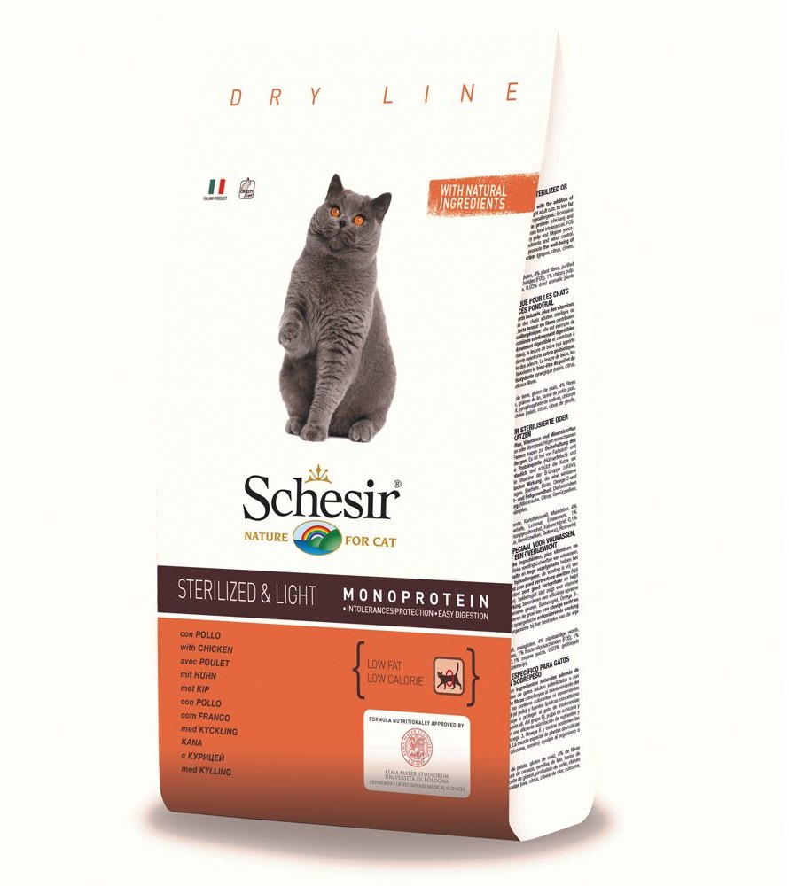 Schesir Sterilized & Light, kurczak - 10 kg