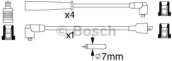 BOSCH Komplet przewodów zapłonowych 0 986 356 807