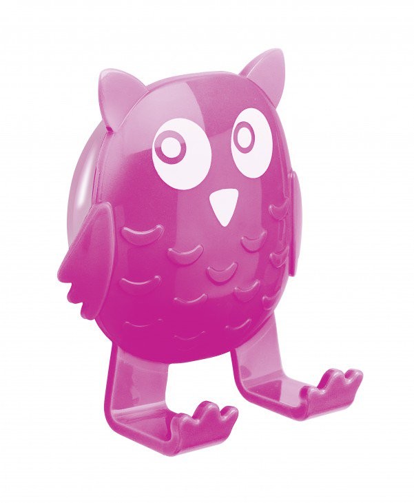 Wenko Uniwersalny haczyk OWL na przyssawkę wieszak kolor różowy B06XXCGBN4