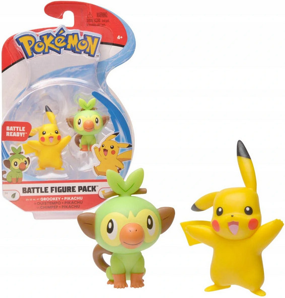 Wicked Cool Toys Pokemon Battle. Figurki Pikachu & Grookey