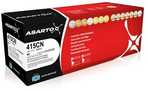 Asarto Toner do HP 415CN | W2031A | 2100 str. | cyan | bez chipa polcan-AS-LH2031AN