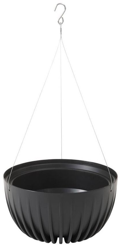 LAMELA Doniczka misa wisząca Mira śr.24 cm czarna
