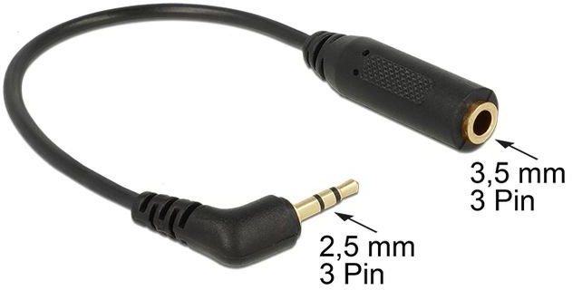 Delock Adapter audio 2.5 mm - audio 3.5 mm 17.5 m