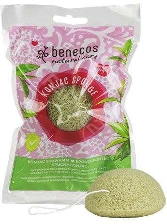 Konjac COSMONDIAL Benecos naturalna gąbka Zielona Herbata