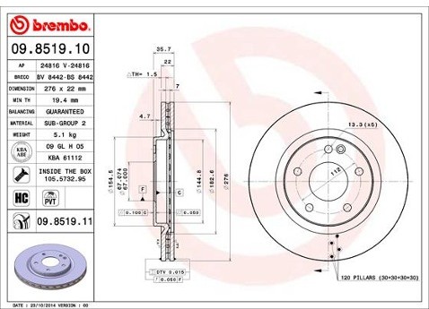 BREMBO 09.8519.11