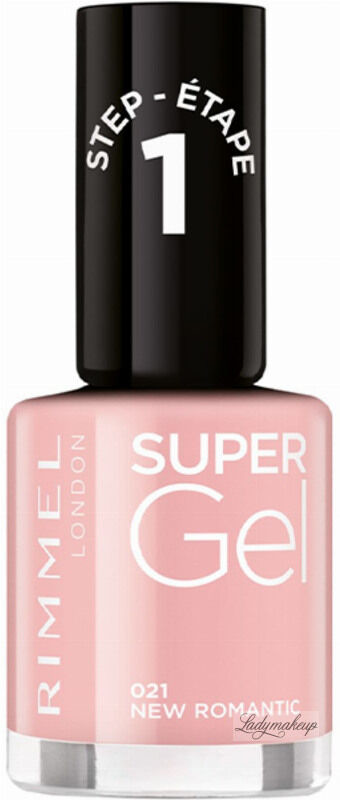 Rimmel SUPER GEL - Żelowy lakier do paznokci - 12 ml - 021 - NEW ROMANTIC