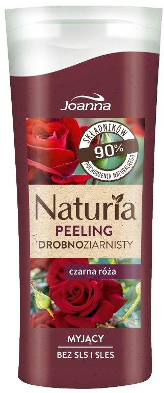 Joanna Naturia drobnoziarnisty myjący peeling do ciała Czarna Róża 100g