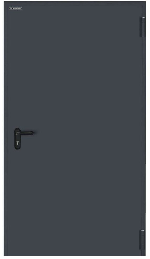 Drzwi techniczne Technical 62.5 antracytowe 80 prawe otwierane do wewnątrz
