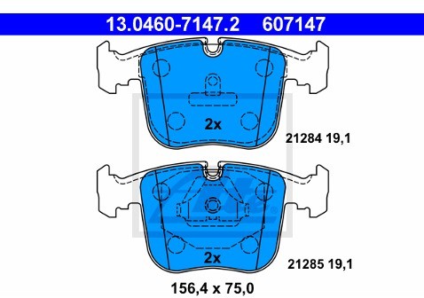 ATE Klocki hamulcowe - komplet 13.0460-7147.2