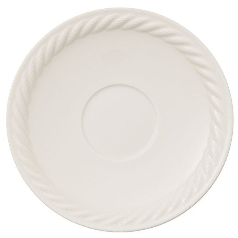 Villeroy & Boch montauk spodek pod filiżankę do kawy, naczynia z wysokiej jakości porcelany premium 16 cm, biały, 16 x 16 x 2 cm 10-4227-1310