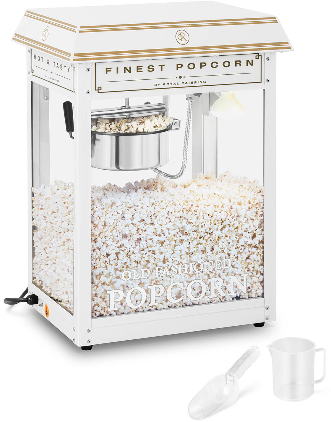 Royal Catering Maszyna do popcornu - biało-złota 10011101 RCPS-WG1 10011101 RCPS-WG1