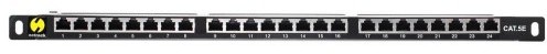 NetRack Patch panel 19'' 24-porty kat. 5e FTP, 0,5U z półką 104-12