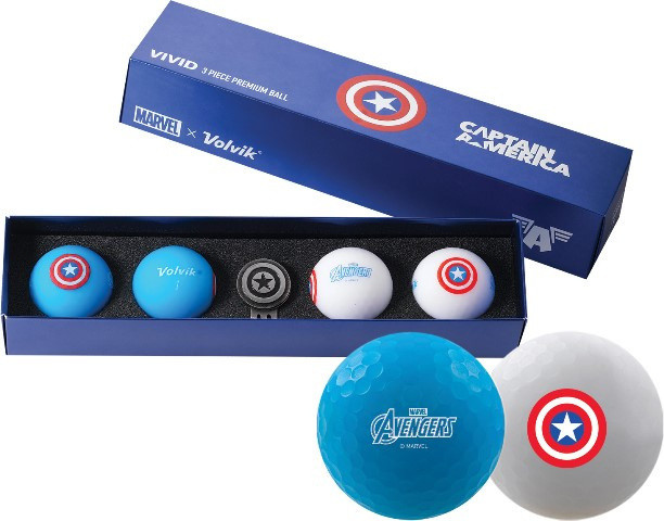 VOLVIK Piłki golfowe VOLVIK + MARVEL Capitan America 818615023600