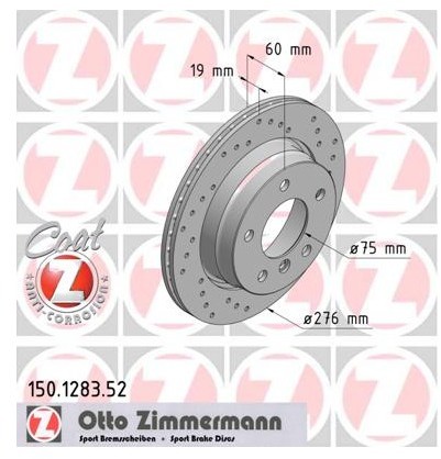Zimmermann Tarcza hamulcowa 150.1283.52