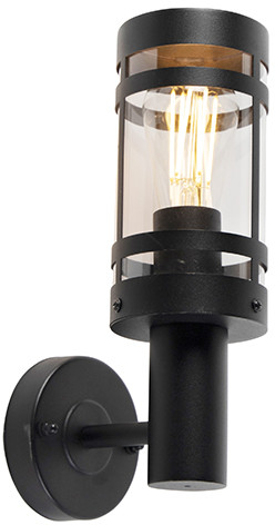 QAZQA Nowoczesny kinkiet zewnętrzny czarny IP44 - Gleam