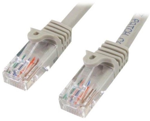 StarTech com Snagless Cat 5e UTP Patch Cable - patch cable - 3 m - grey 45PAT3MGR