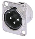 Neutrik XLR-montażu wtyczka wire connector Niklowo