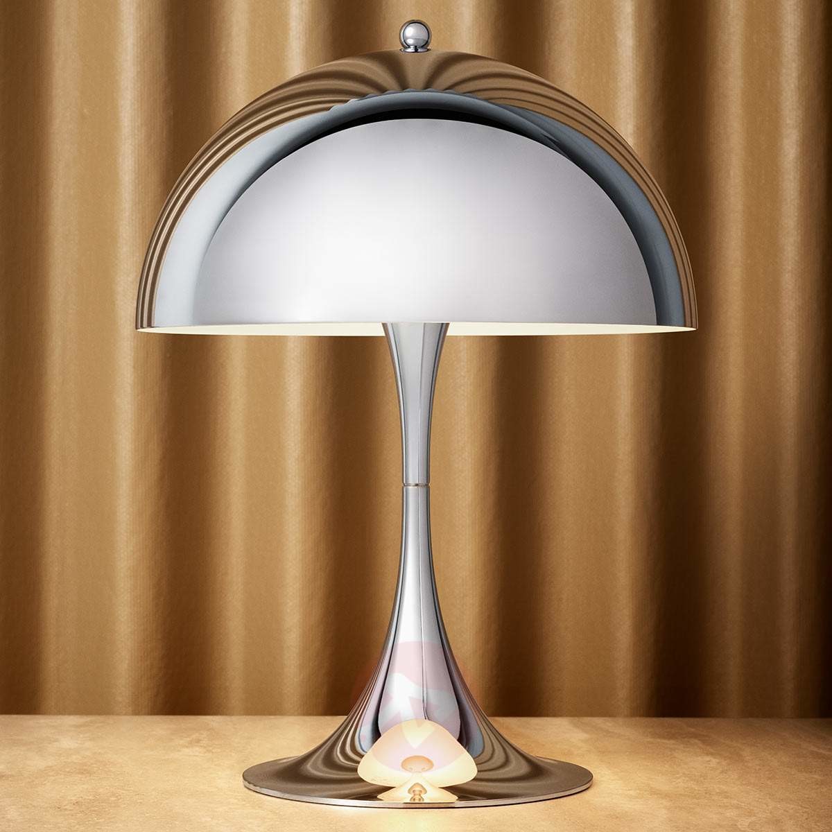 LOUIS POULSEN Louis Poulsen Panthella Mini, lampa stołowa, chrom