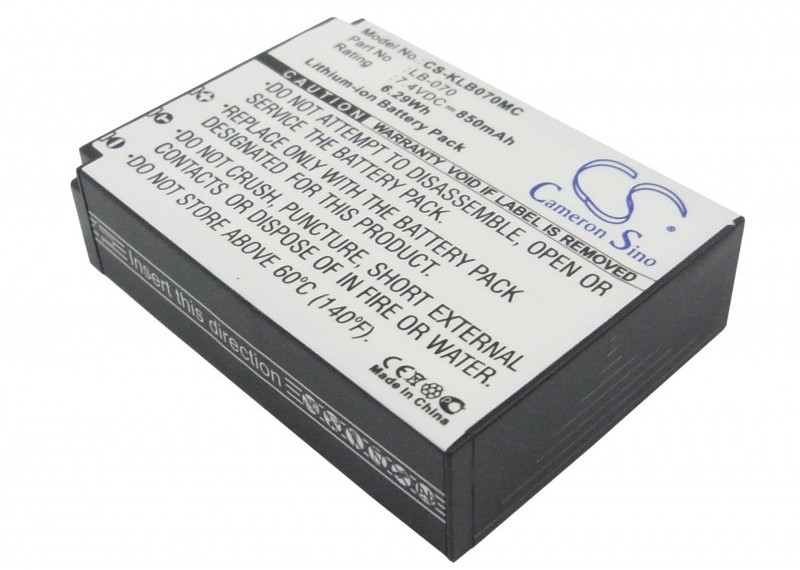 Cameron Sino Kodak PIXPRO S1 LB-070 850mAh 6.29Wh Li-Ion 7.4V Cameron Sino)