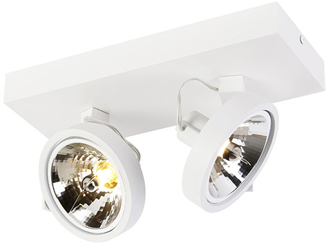 QAZQA Projektowa biała regulowana lampa 2-punktowa - Go