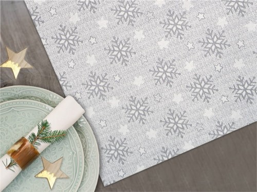 Greno Greno Obrus Noel 50X100 Srebrny Gwiazdka 5905164111829