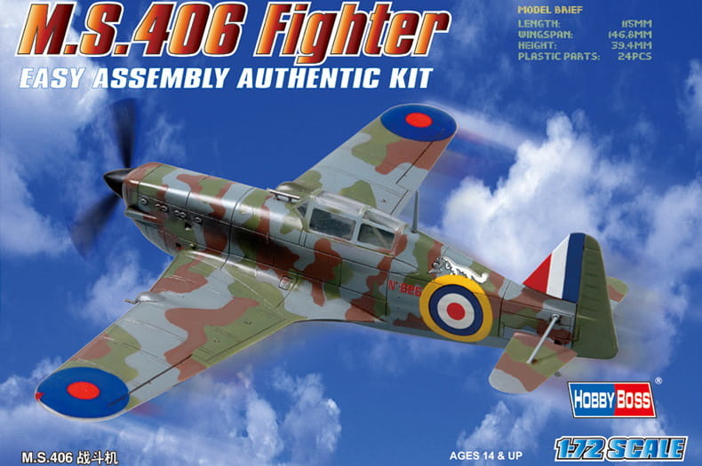 Hobby Boss HOBBY BOSS  MS406 French WWII Monoplane Fighter 80235