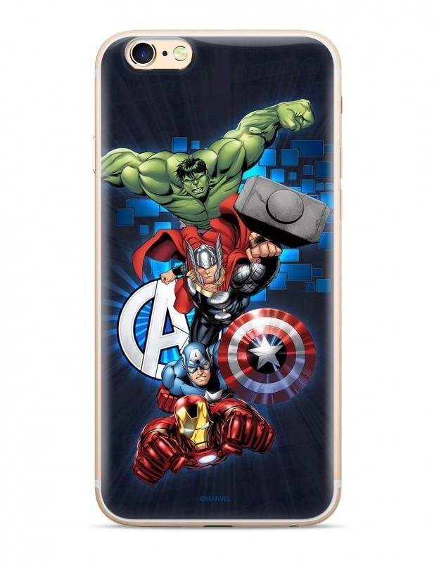Samsung Oryginalne etui Marvel z nadrukiem Avengers 001 do Galaxy A70 granatowy (MPCAVEN116)