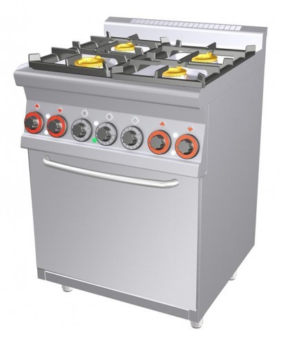 RM Gastro Kuchnia gazowa z piekarnikiem el CFM4 66 GEM CFM4-66-GEM