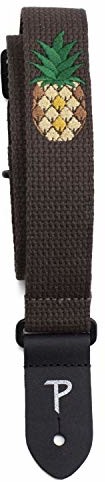 Perri's Leathers Perri's Leathers CWS15EMB-7110 bawełniany pasek ukulele z haftowanym wzorem - 4,5 cm, ananas CWS15EMB-7110