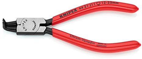 Knipex 44 21 J11 szczypce do pierścieni zabezpieczających do pomieszczeń wewnętrznych pierścieni w otwory atramentowane na czarne pokryta tworzywo sztuczne 130 MM 44 21 J11