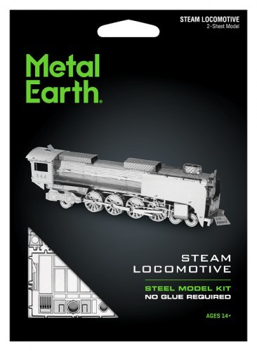 Metal Earth Fascinations Steam Locomotive Lokomotywa parowa model do składania metalowy.