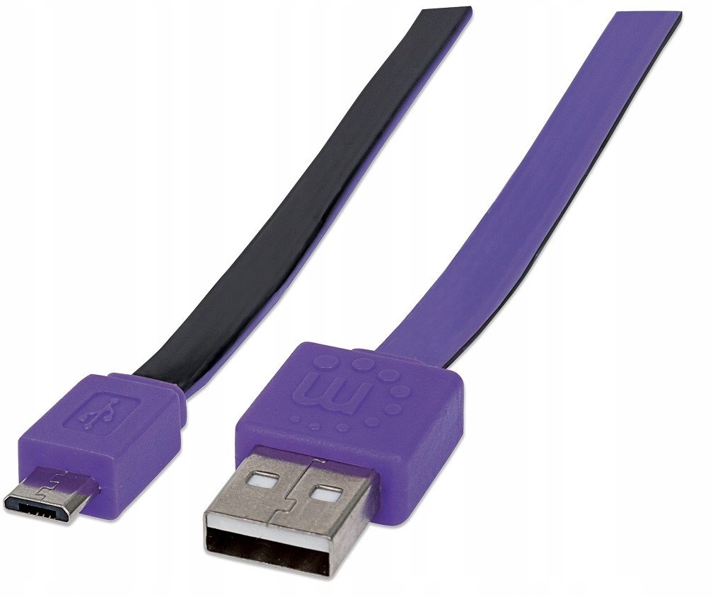 Kabel Usb 2.0 A-b Micro M/M 1M Czarno-fioletowy