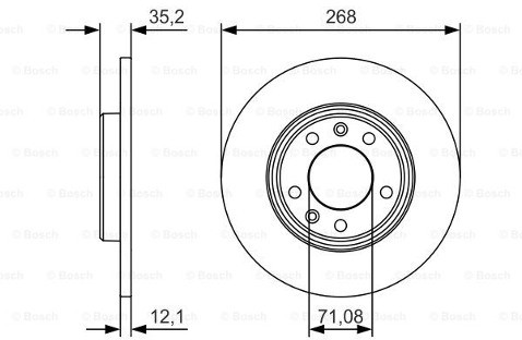 BOSCH Tarcza hamulcowa tylna, 0 986 479 C24  0986479C24