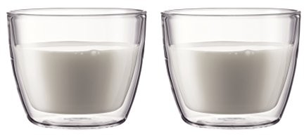 Bodum 10607 10 filiżanka Bistro Café Latte, o podwójnych ściankach bez uchwytu, zestaw 2-częściowy, 0,45 L 10607-10