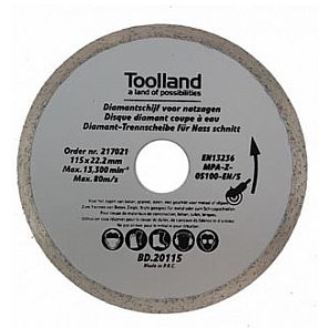 Toolland Toolland TARCZA DIAMENTOWA - 180 x 22.2 mm ciągła do ceramiki, marmuru BD20178