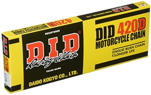 D.I.D Łańcuch DID 420 D, 128 ogniw (standard), otwarta z zamkiem Clip 420DX128RB