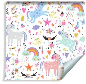 Muralo Tapeta Dla Dzieci Kolorowe Magiczne Jednorożce 779107831