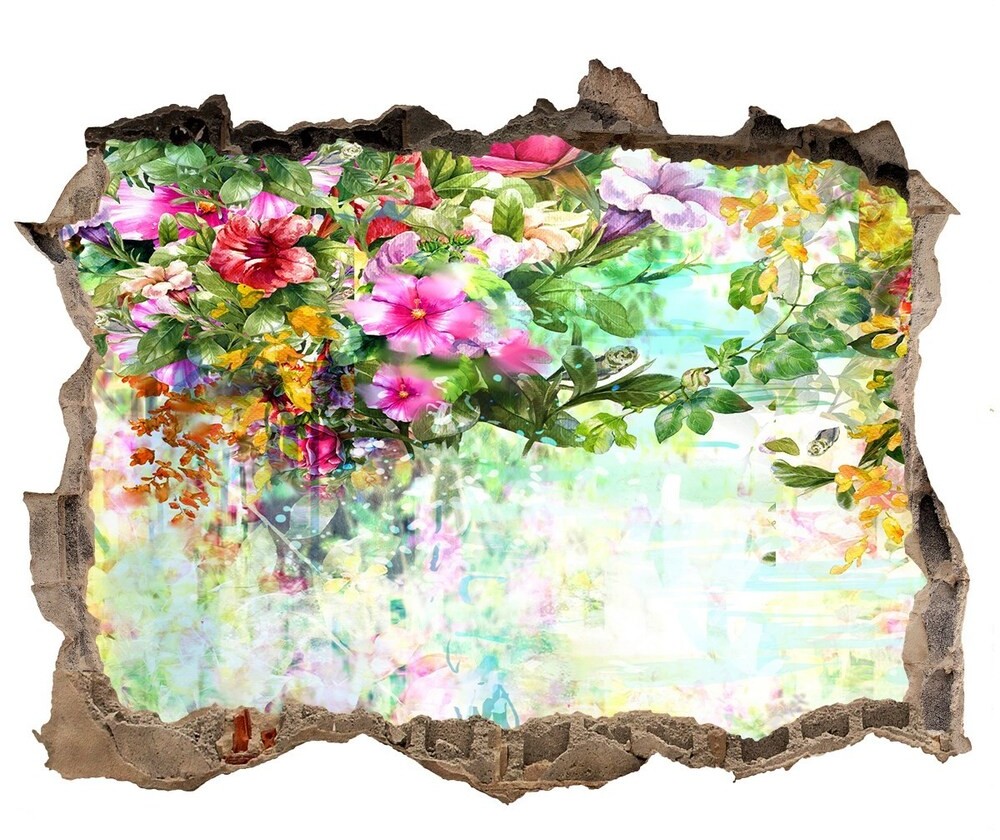 Wallmuralia.pl Samoprzylepna naklejka Wielobarwne kwiaty