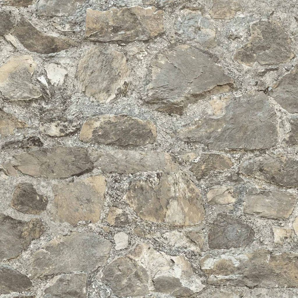 Brandunit BV RoomMates Tapeta samoprzylepna, mur z kamieni, szara, RMK9096WP