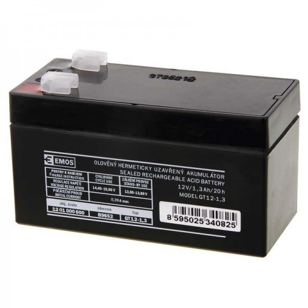 AGM Emos Akumulator 12V 1.3Ah F4.7 B9652 B9652