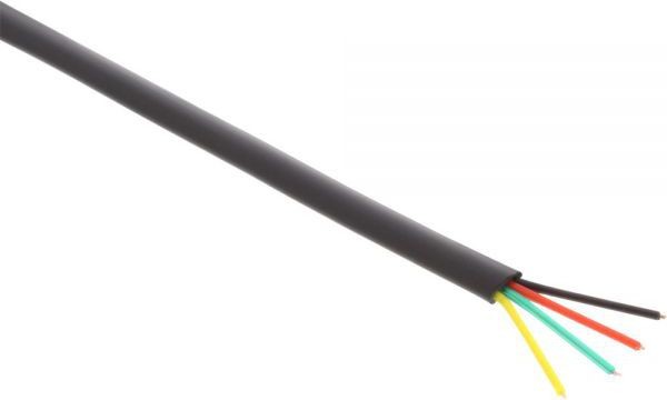 InLine Modular Kabel 6 wire ribbon Kabel czarny 100m Ring 69986