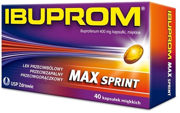 USP Zdrowie Ibuprom MAX Sprint 400mg x40 kapsułek