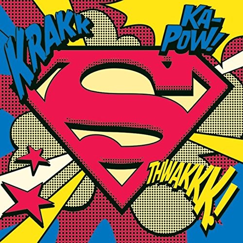 Superman Pop Art Shield nadruki na płótnie 40 x 40 cm, wielokolorowa WDC95056