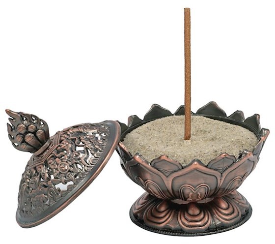 Fraida.pl Kadzielnica kwiat lotosu (kolor miedziany) 15696